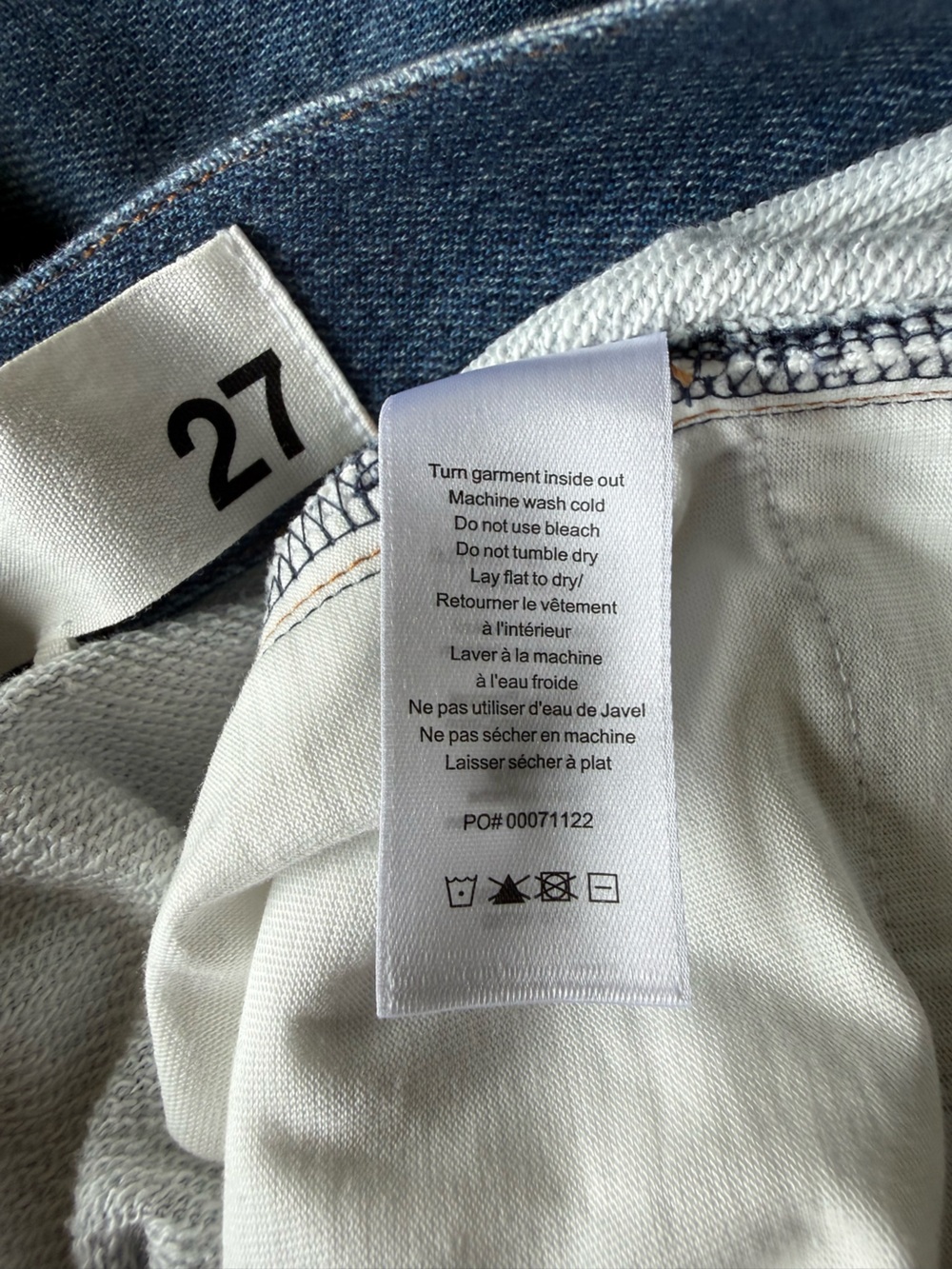 RAG & BONE rb Miramar Wide-Leg Sweatpant Jean Size 27 - Picture 12 of 12
